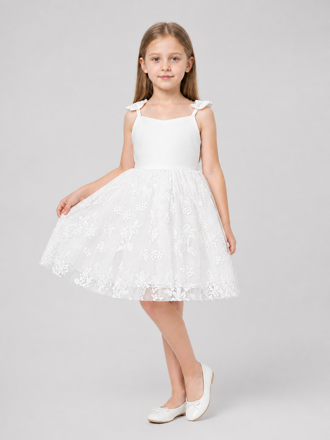 Girls' Dressy Embroidered Dress with a Full Skirt Costume Dresses detail 2