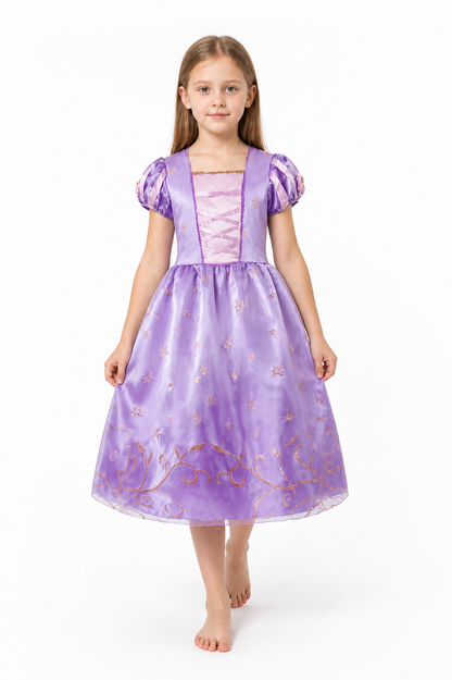 Rapunzel Princess Costume with Golden Stars Costumes detail 2