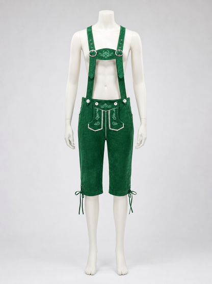 Green Suspender Pants for Oktoberfest