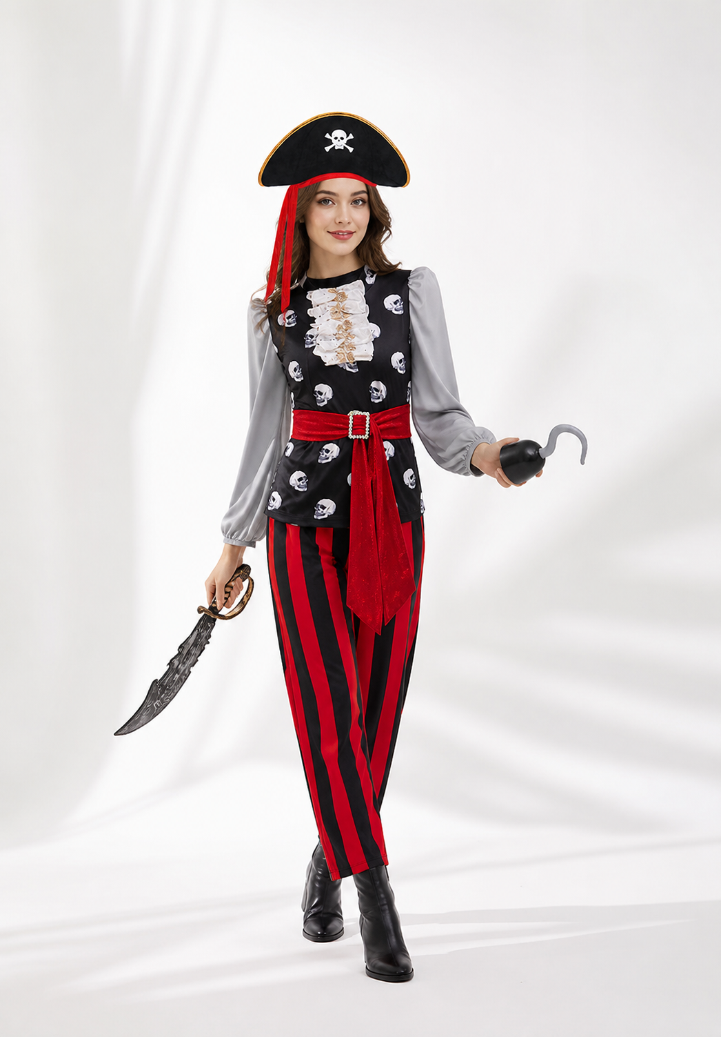 Pirate Costume with Skull Print and Accessories Costume Accessories detail 2