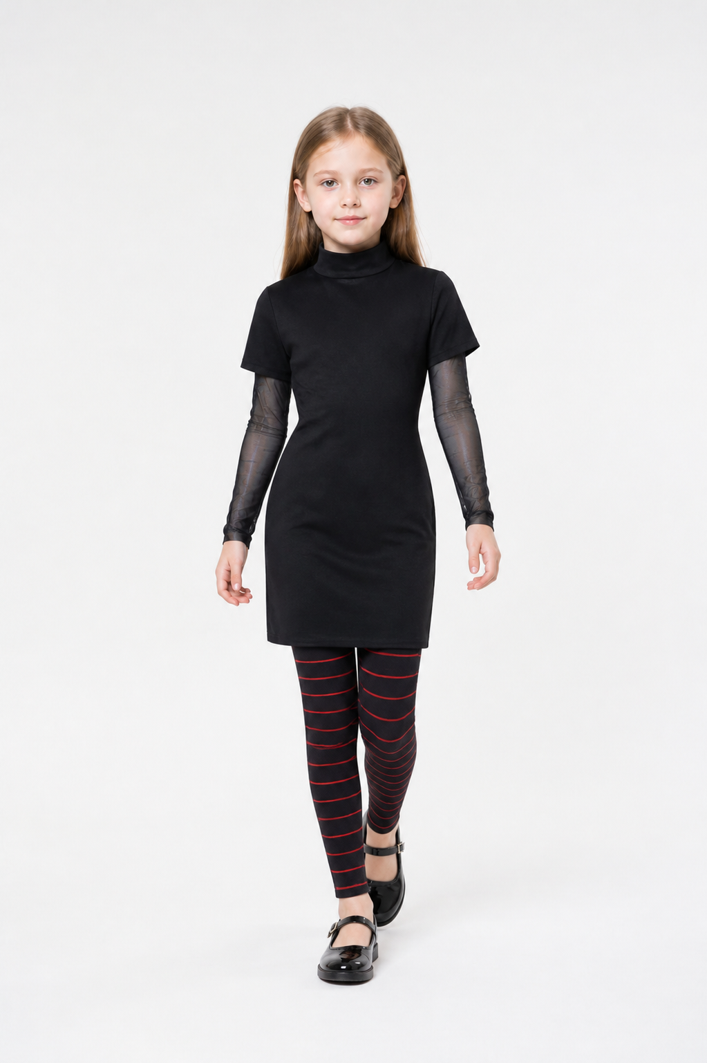 Vampire Costume with Dress and Striped Pants Costume Dresses detail 2