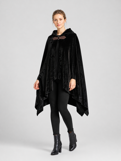 Hooded Cosplay Cloak, Longer in Back, with Bow Costume Capes detail 2