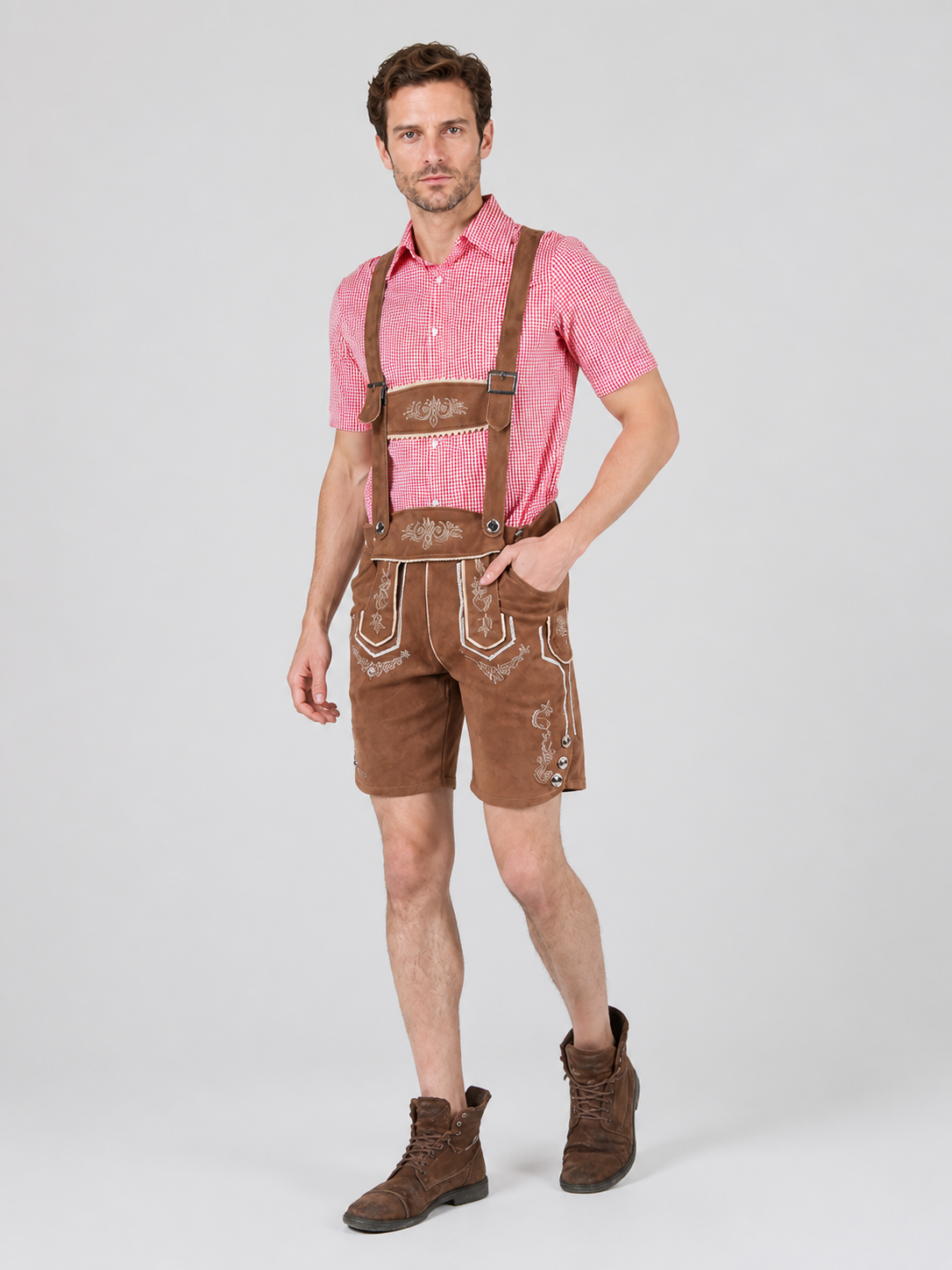 Bavarian Costume with Shirt and Suspender Shorts Costumes detail 2