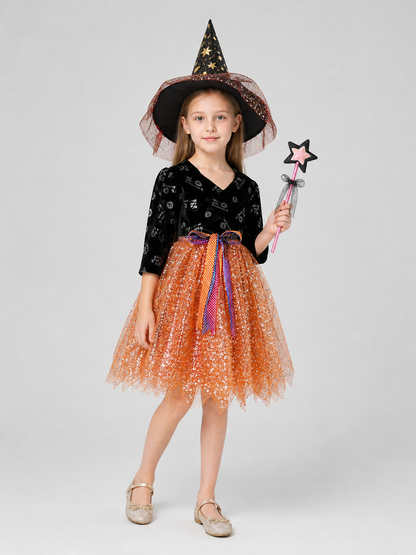 Carnival Costume with Dress, Hat, and Magic Wand Costume Dresses detail 2