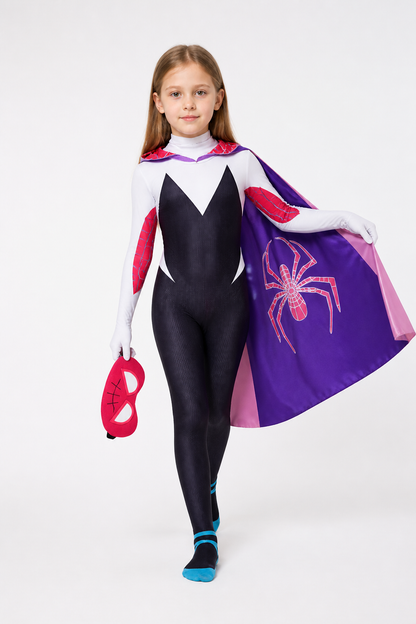 Spider Superhero Costume with Cape and Mask Costume Capes detail 2