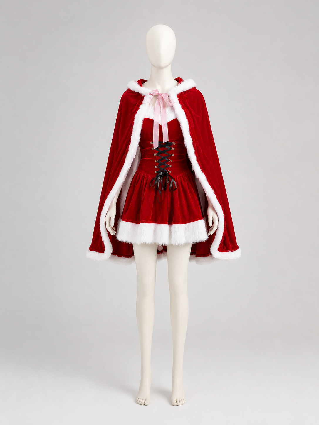Christmas Character Costume: Red Cape and Dress Costume Dresses detail 2