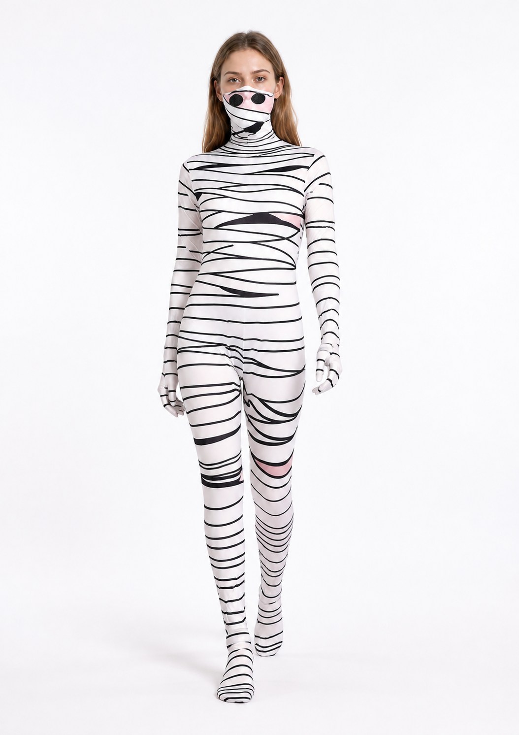 Hooded Mummy Jumpsuit with Long Sleeves product detail 2