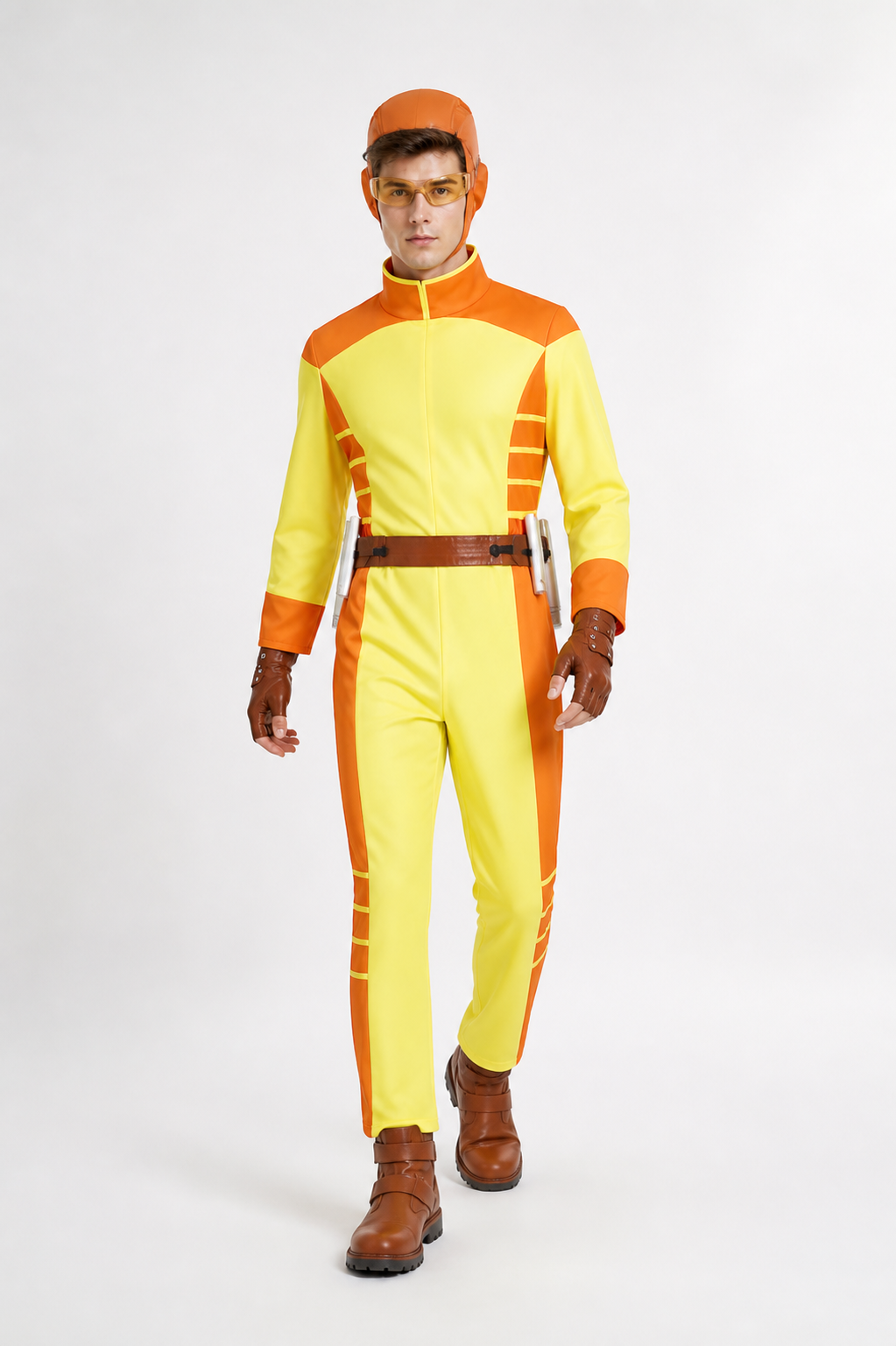 Superhero cosplay costume with mask and gloves Costume Masks detail