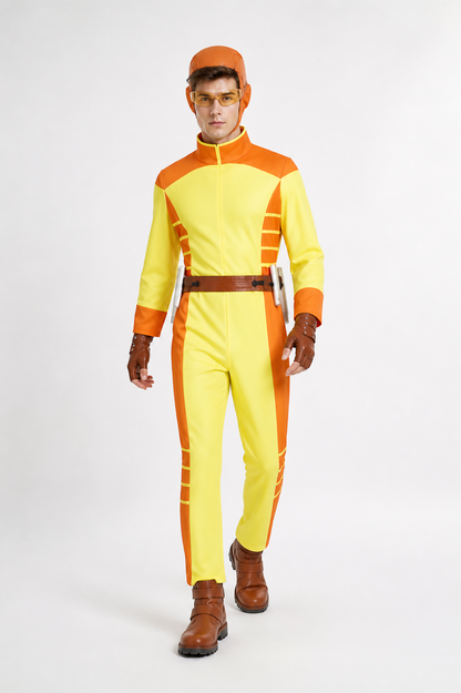 Superhero cosplay costume with mask and gloves Costume Masks detail