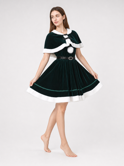 Reindeer Costume: dress, cape, and accessories