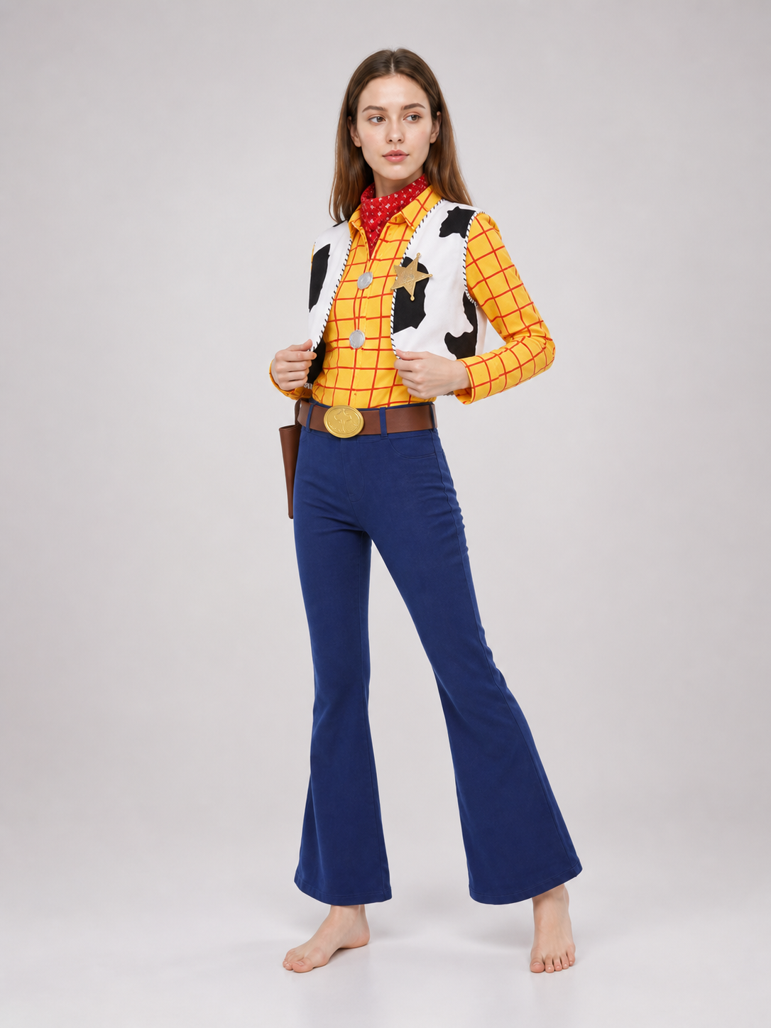 Woody Cosplay Costume with Vest and Hat