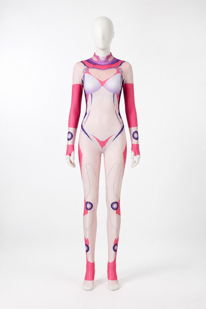 Form-Fitting Cosplay Jumpsuit with Geometric Print Costumes detail 2
