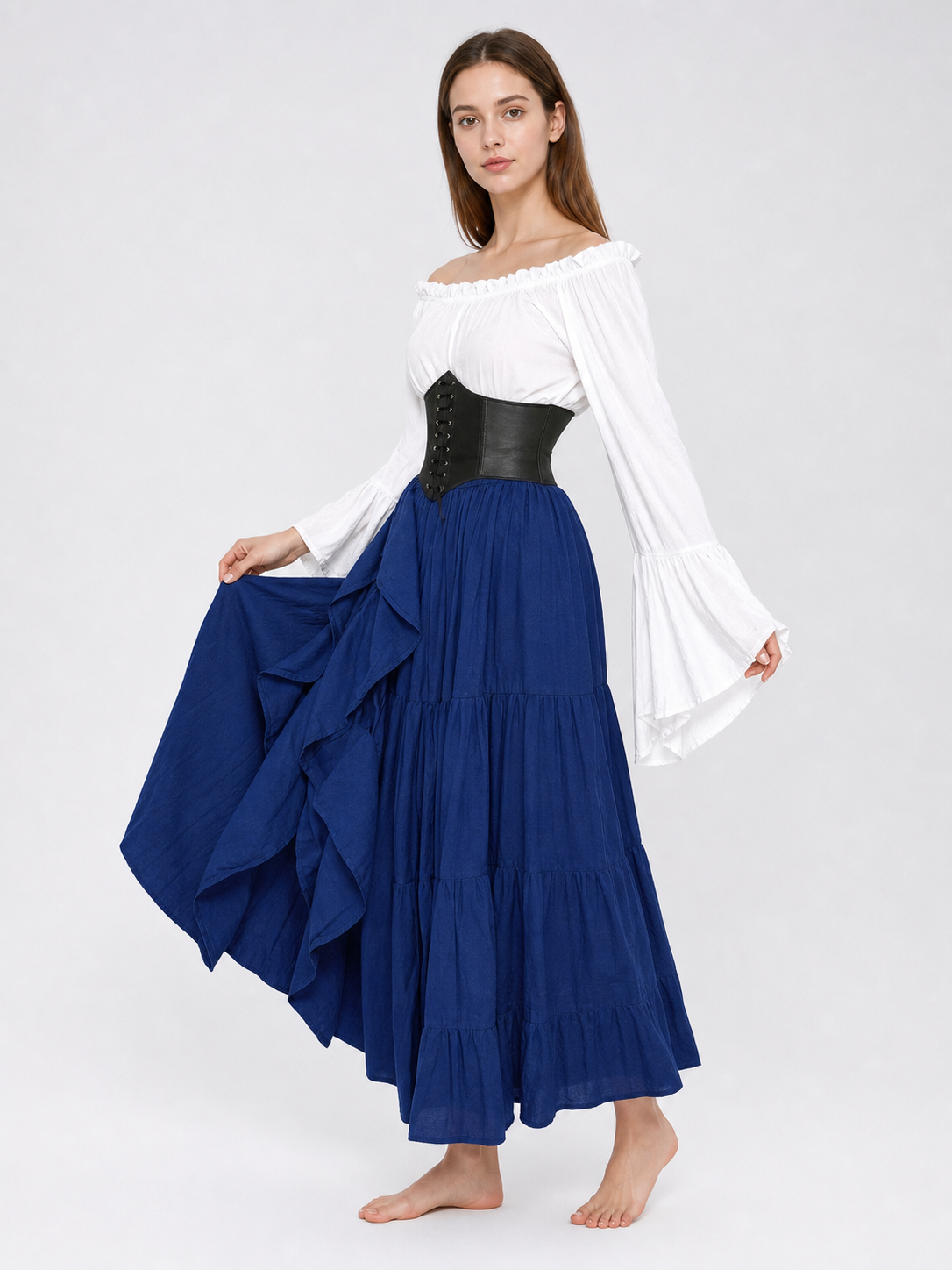 Retro-Style Costume Dress with Corset