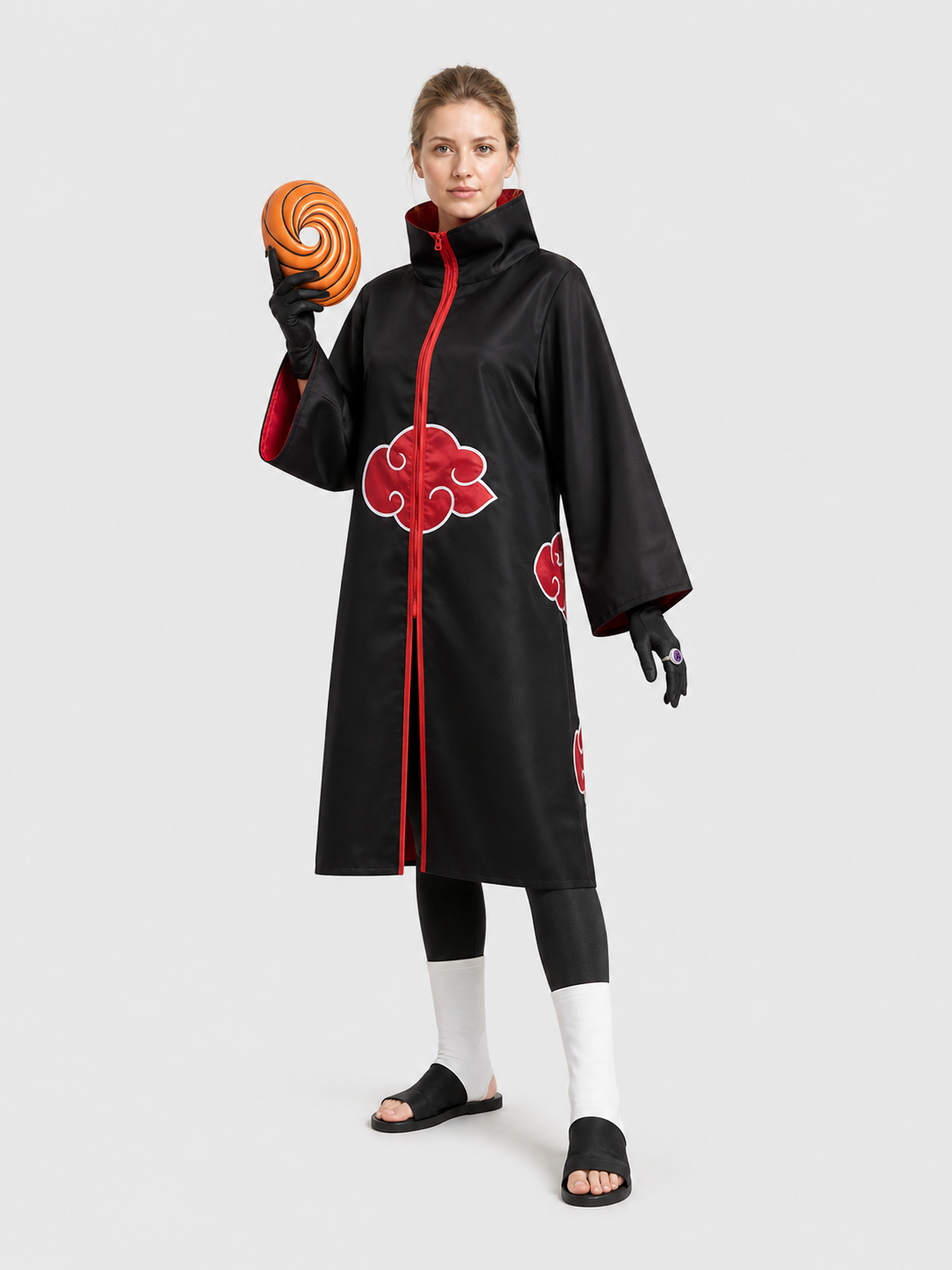Akatsuki Cosplay Set: Cloak, Mask, Ring, Gloves Costume Capes detail 2