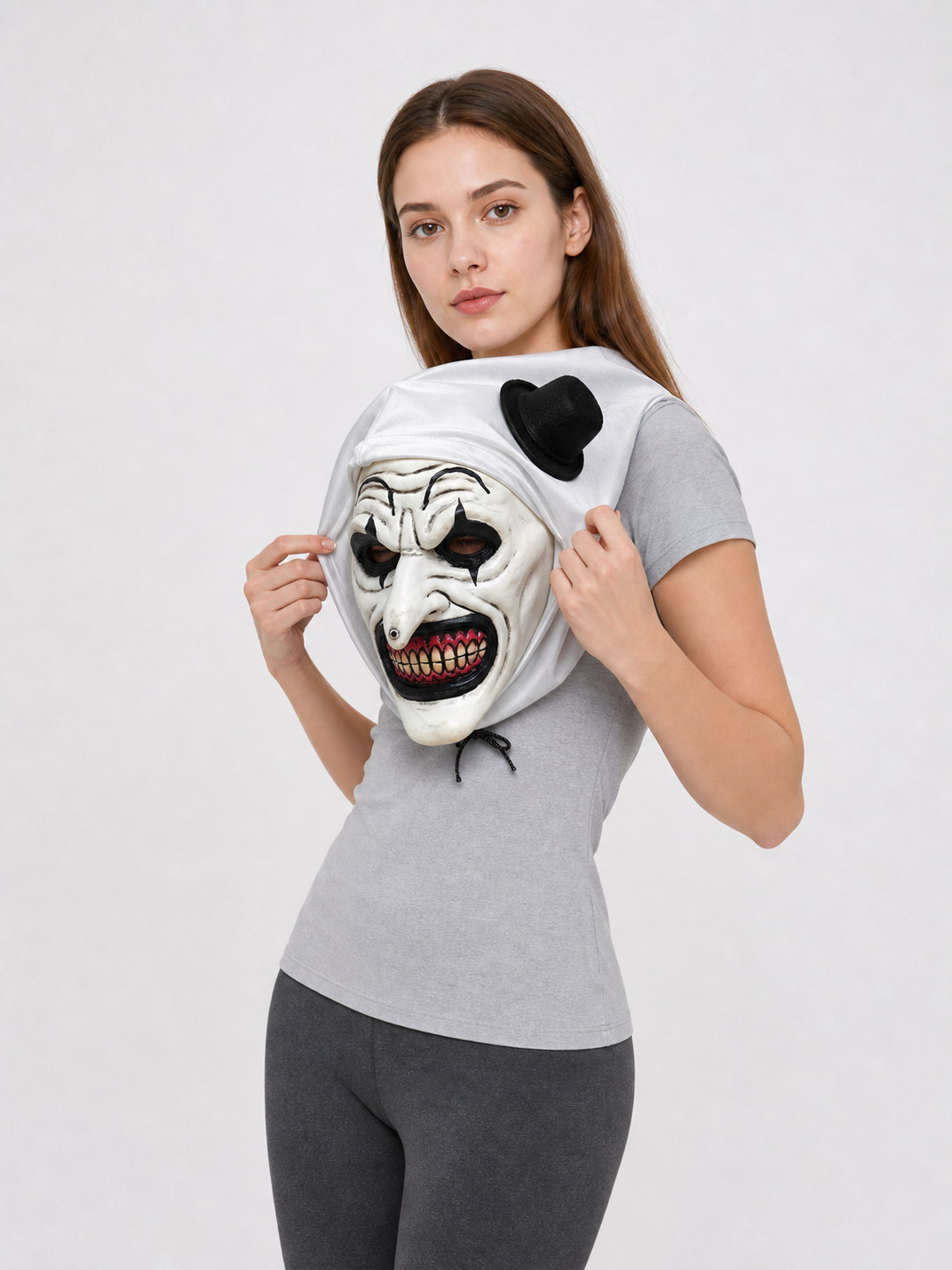 Scary Clown Mask with Hood for Cosplay