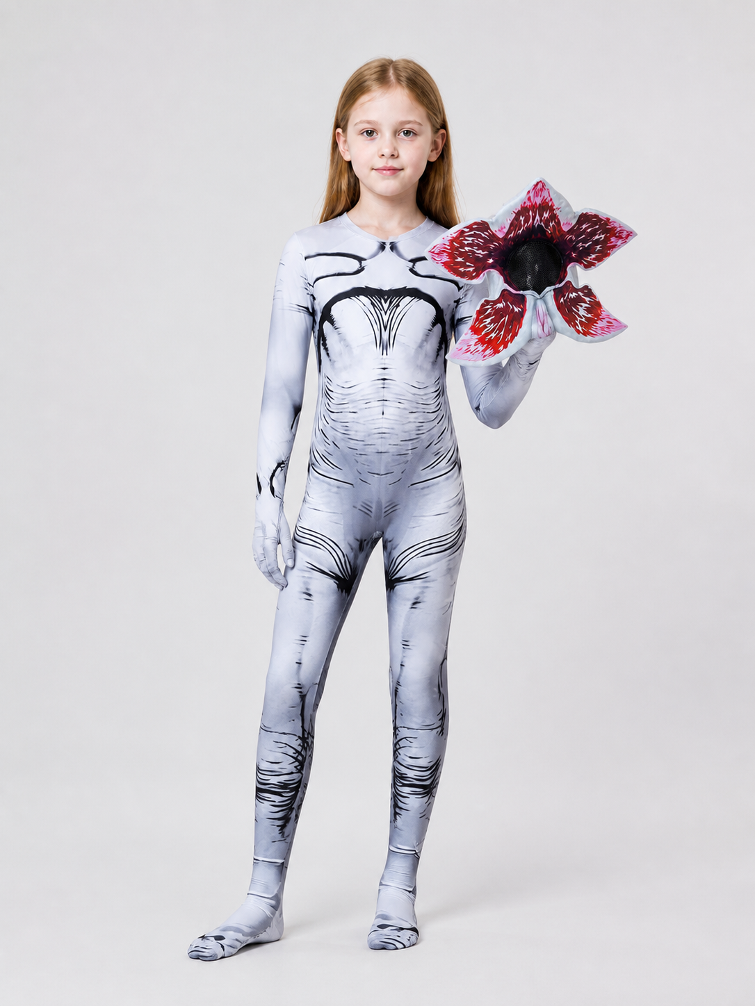 Carnivorous Plant Cosplay Costume Jumpsuit with Hood Costumes detail 2