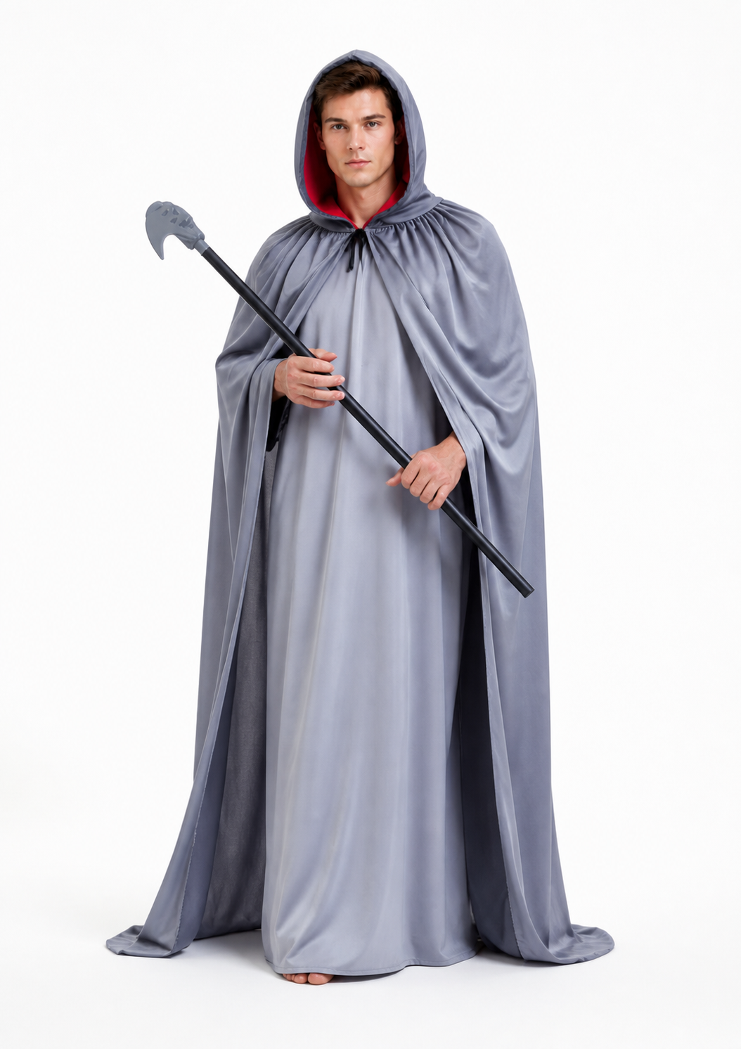 Long Hooded Grim Reaper Cloak for Halloween Costume Capes detail 2