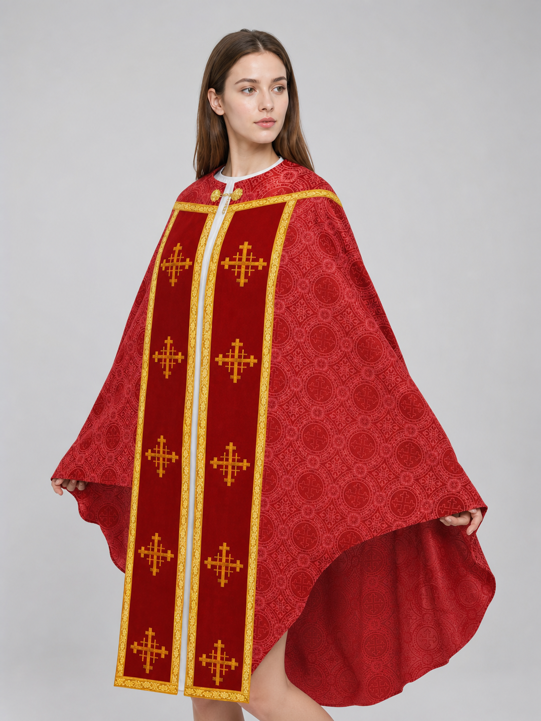 Ritual Cape with Crosses and Gold Trim