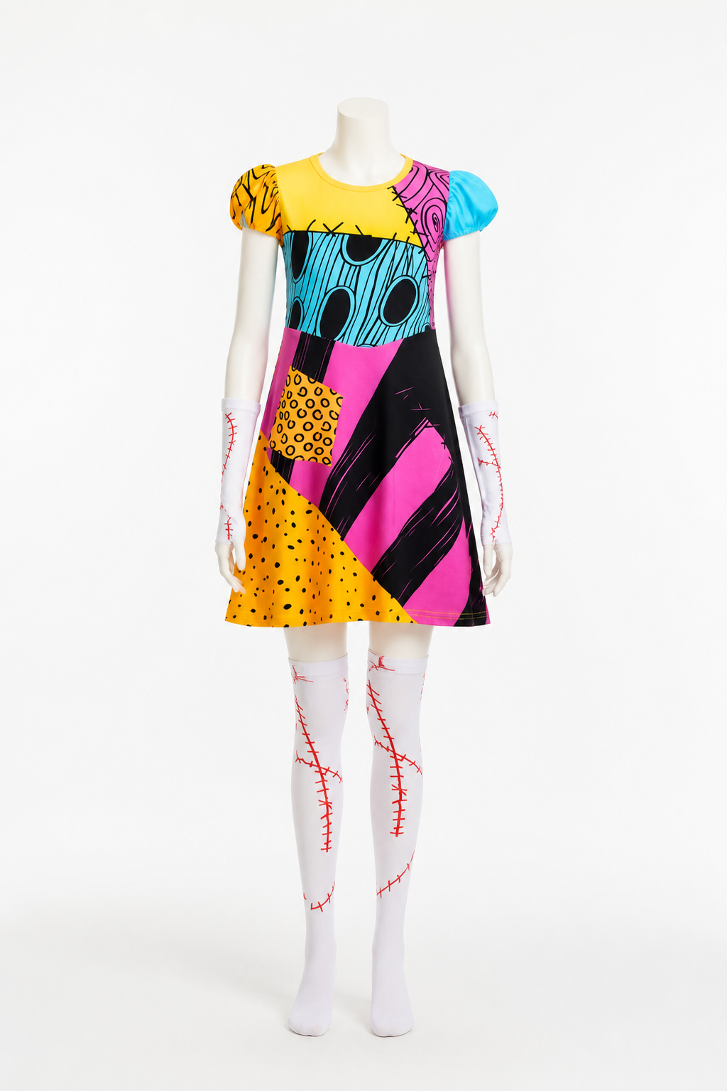Girls’ Sally Patchwork Costume Dress for Halloween product detail 2