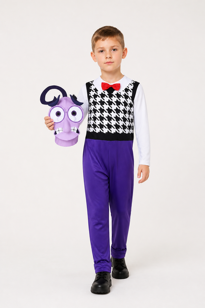 Inside Out 2 Jumpsuit Costume with Purple Head and Butterfly Costumes detail 2