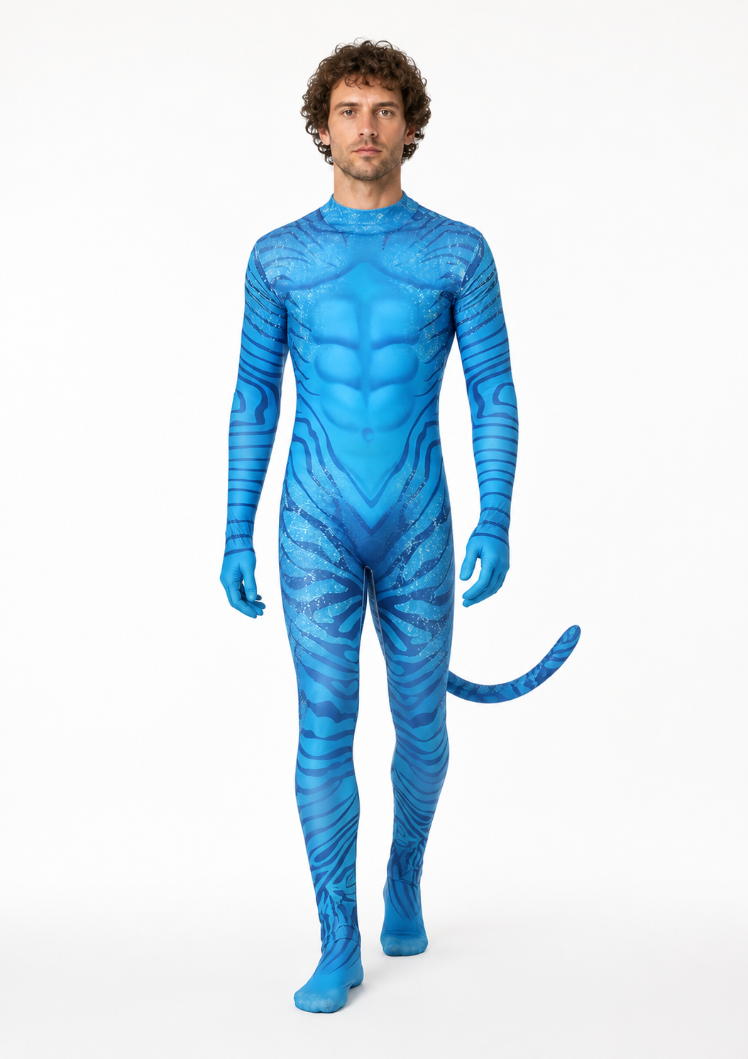 Avatar Cosplay Jumpsuit with Tail Costumes detail 2