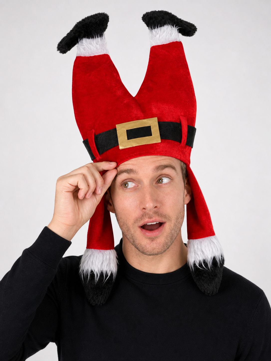 Christmas Carnival Hat with Fuzzy Trim