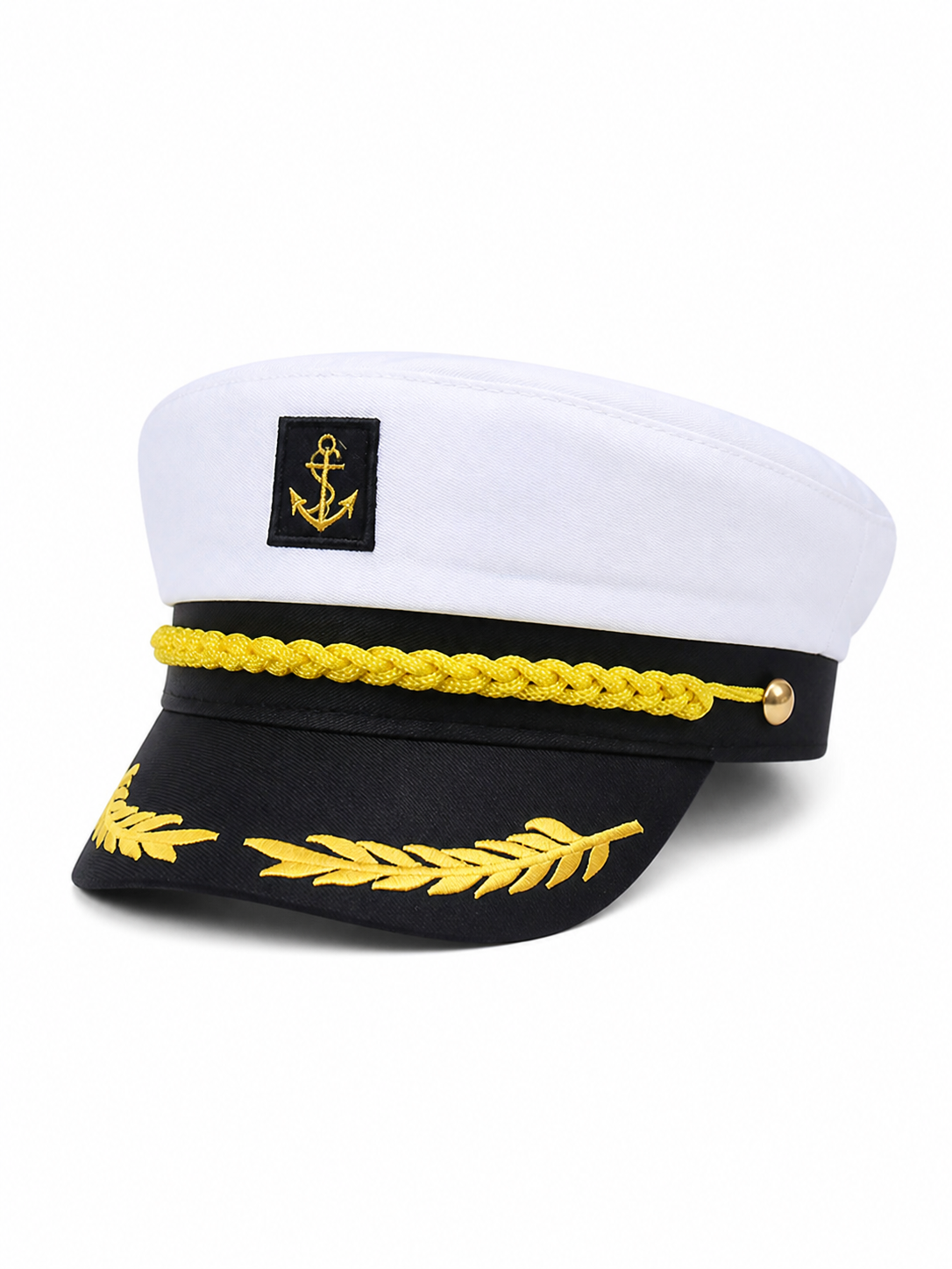 Captain's Carnival Cap with Gold Embroidery