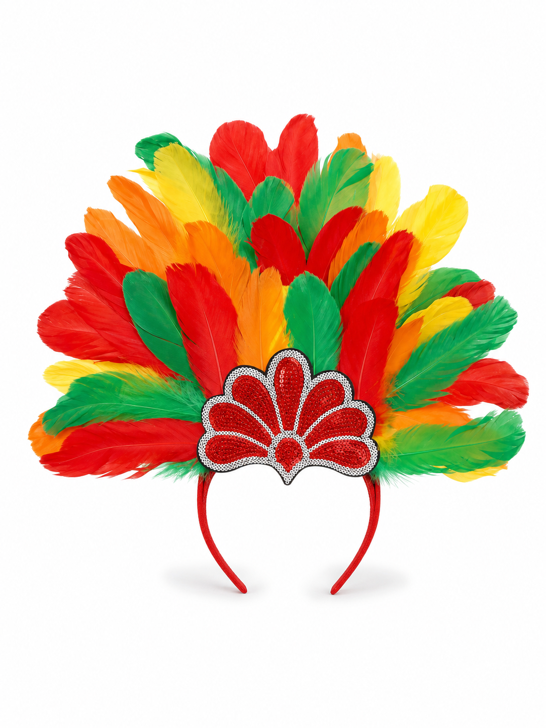 Carnival Headpiece with Multicolored Feathers main product view 9