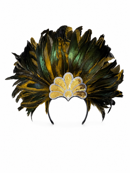 Carnival Feather and Sequin Headpiece