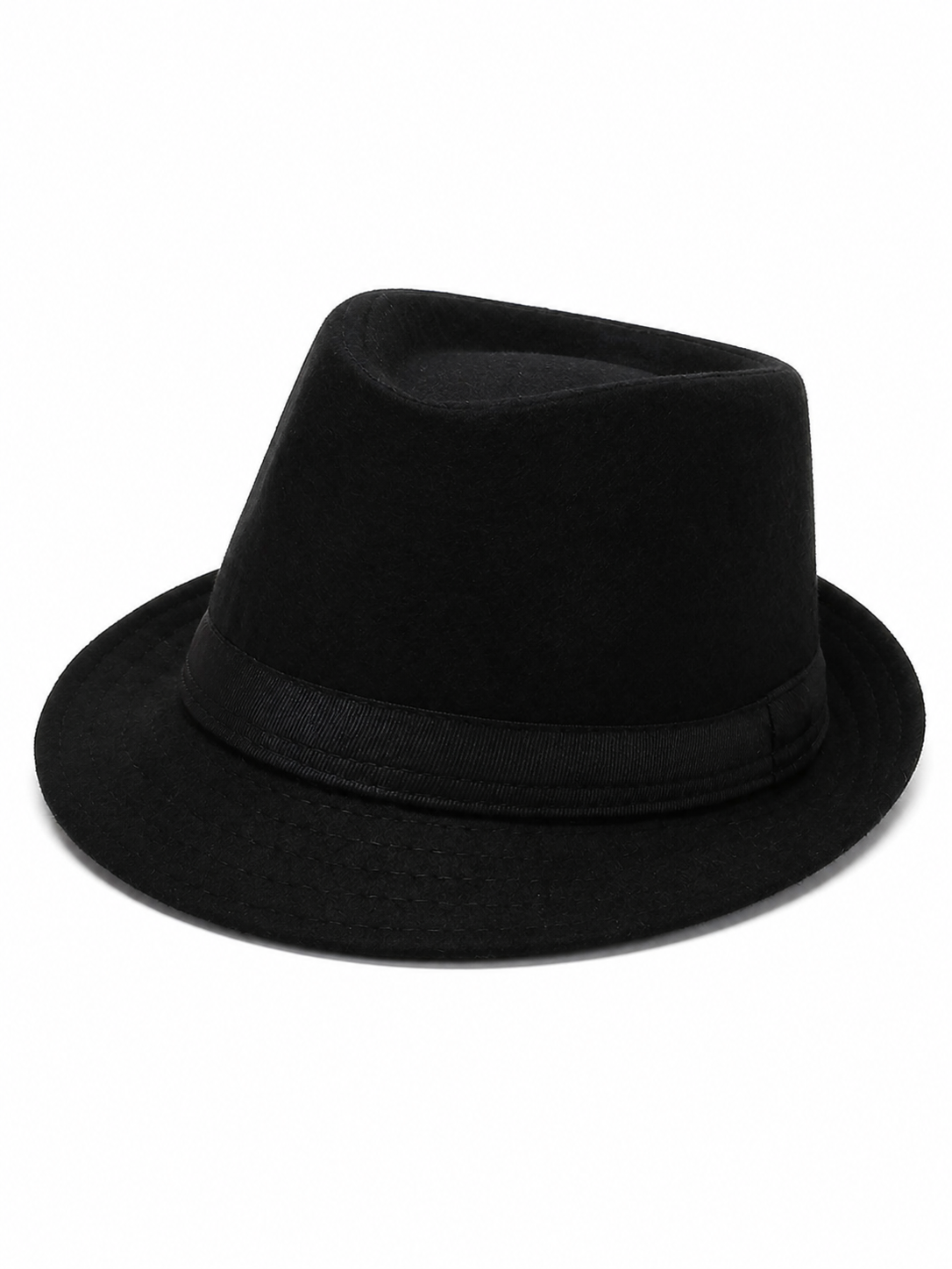 Carnival hat with black ribbon and brim