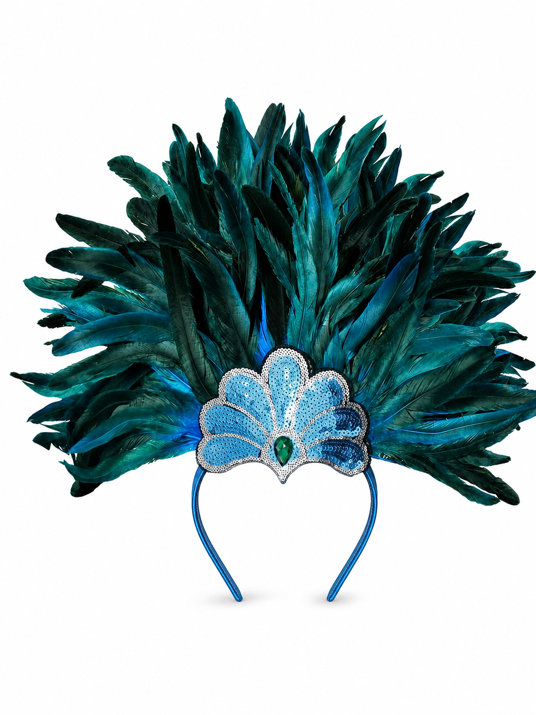 Carnival Feather and Sequin Headpiece