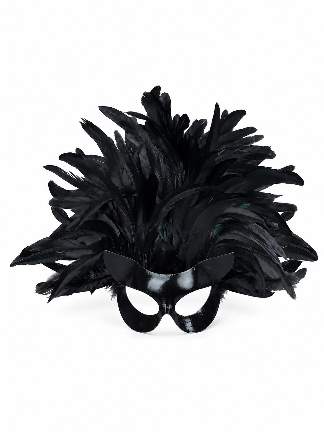Black Feather Mask for Carnival and Halloween