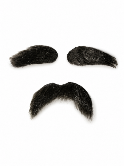 Black Costume Beard and Eyebrows