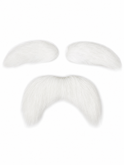 Carnival Set: Fake Mustache and White Eyebrows