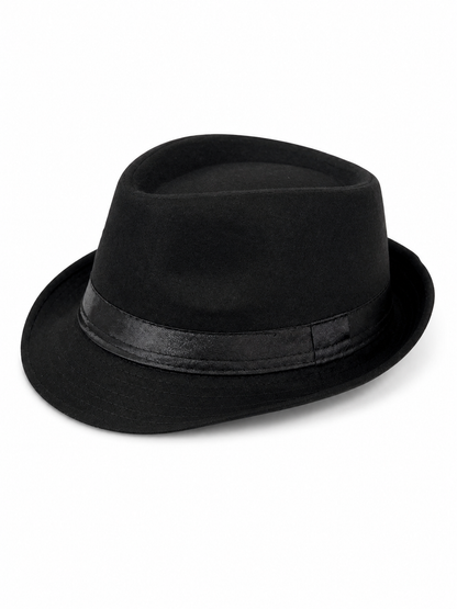 Carnival Fedora Hat with a Black Ribbon