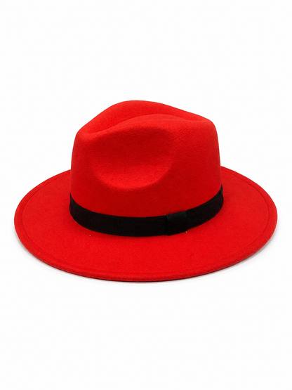 Carnival Fedora Hat with Black Ribbon