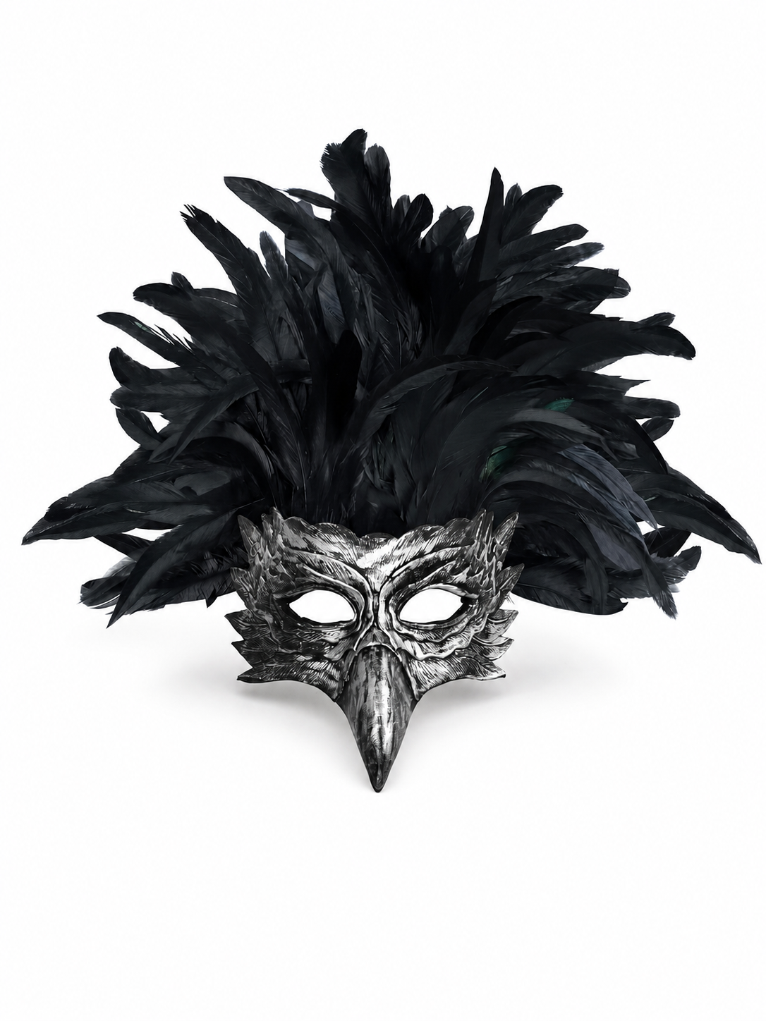 Carnival Eagle Mask with Black Feathers