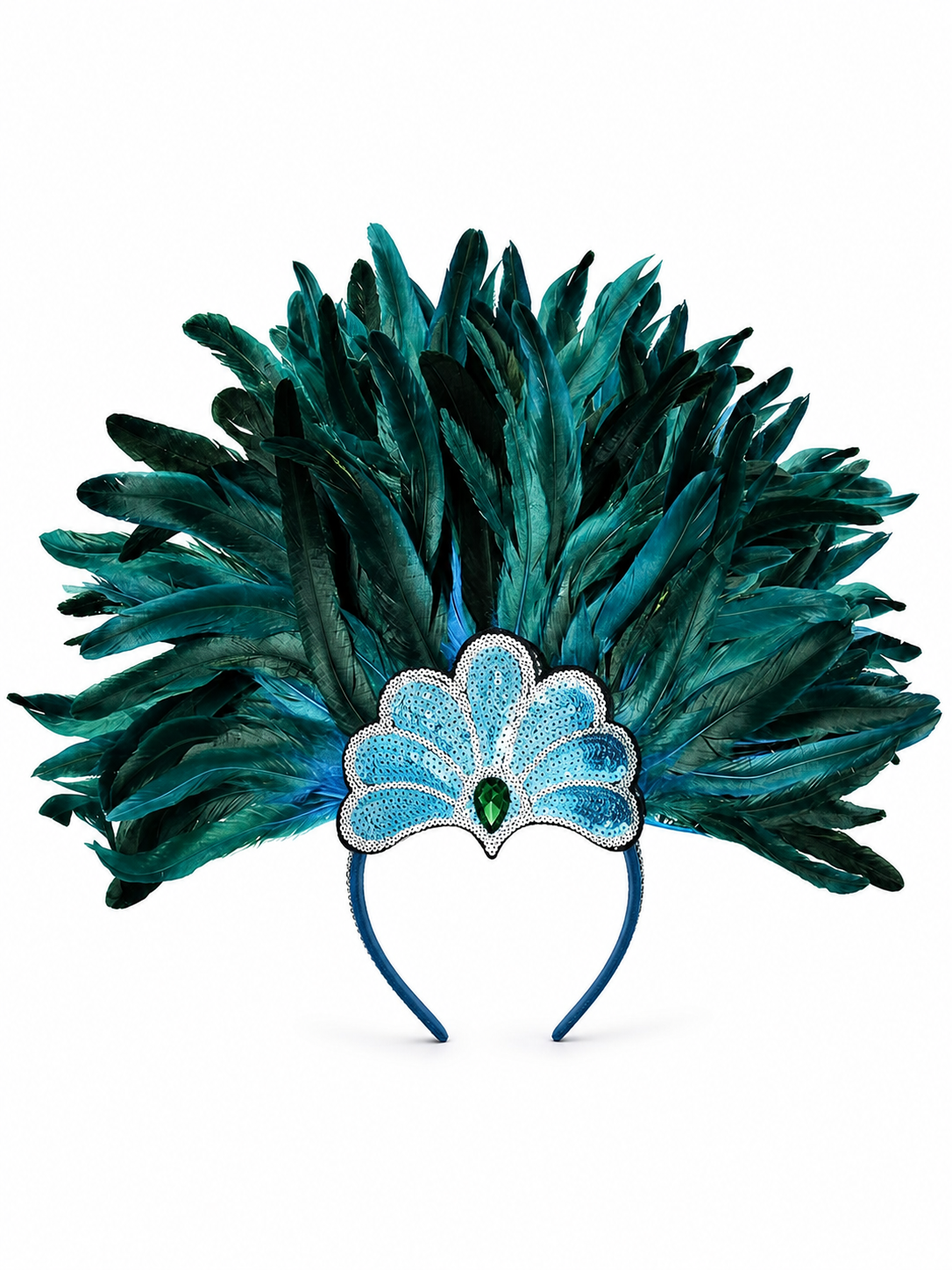Carnival Feather and Sequin Headpiece