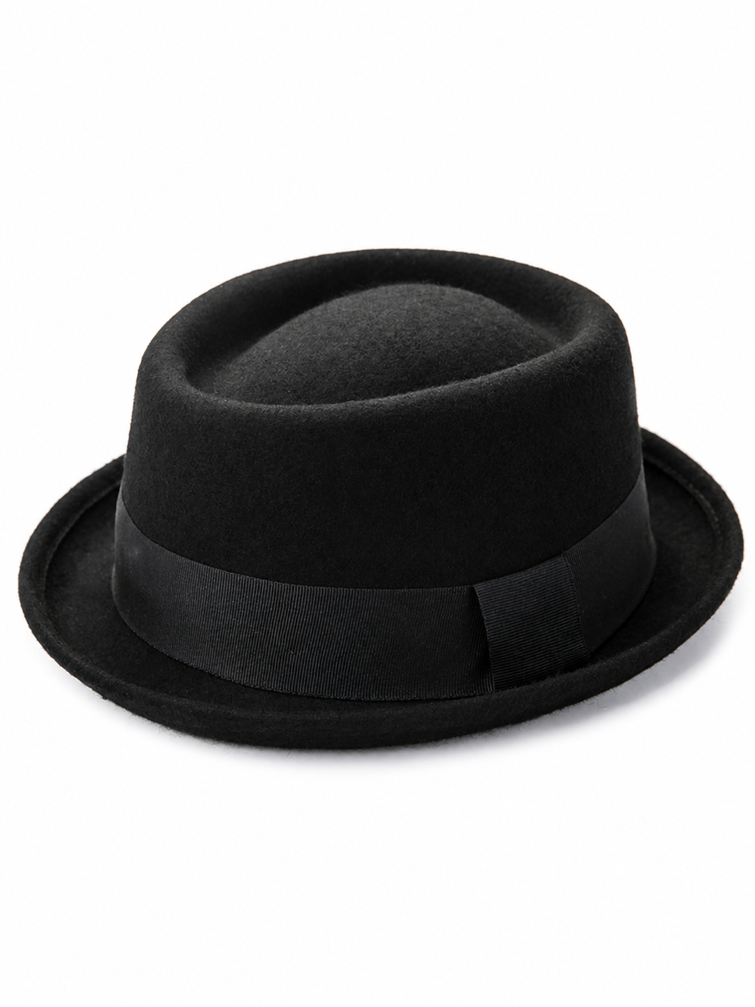 Black Carnival Fedora Hat with Ribbon