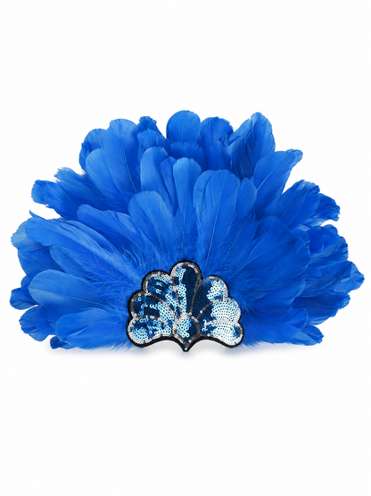 Carnival Headpiece with Blue Feathers