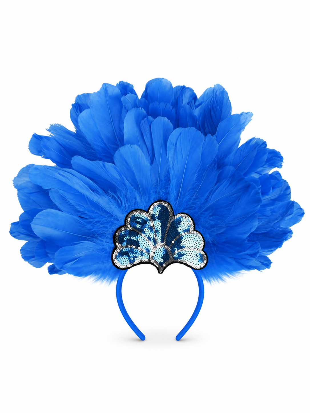 Carnival Headpiece with Blue Feathers
