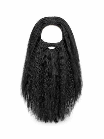 Black Wizard Wig and Beard for Halloween
