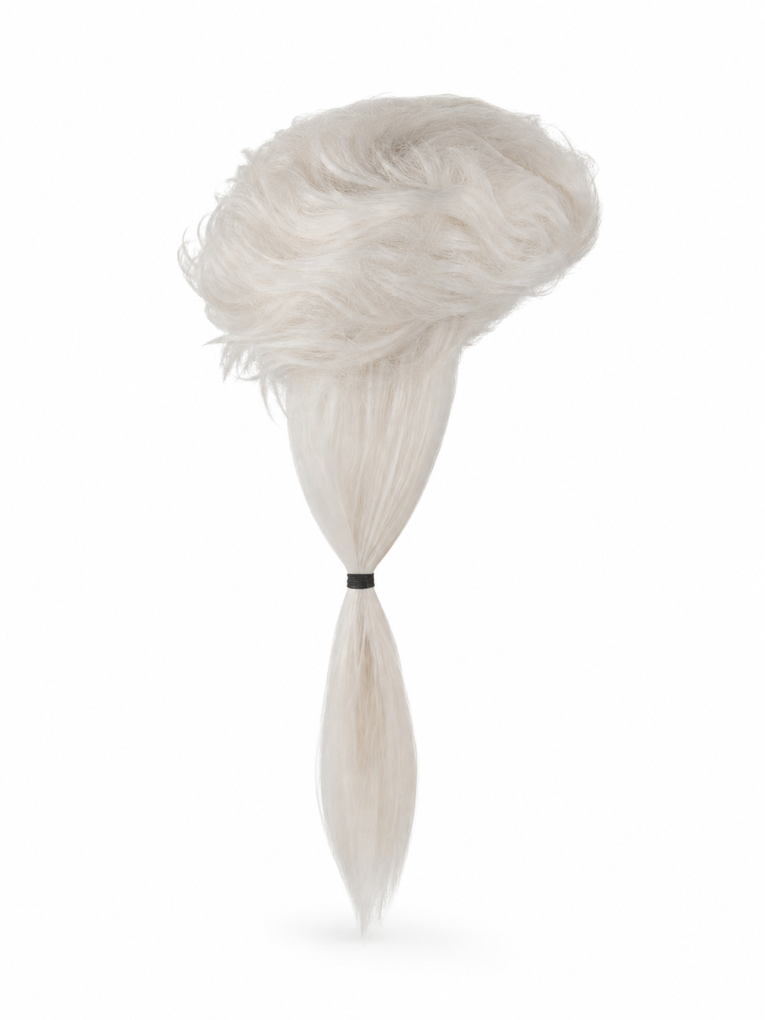 White Carnival Wig with a Long Braid