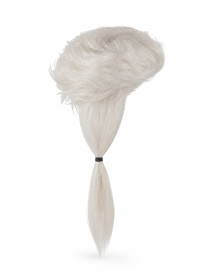 White Carnival Wig with a Long Braid