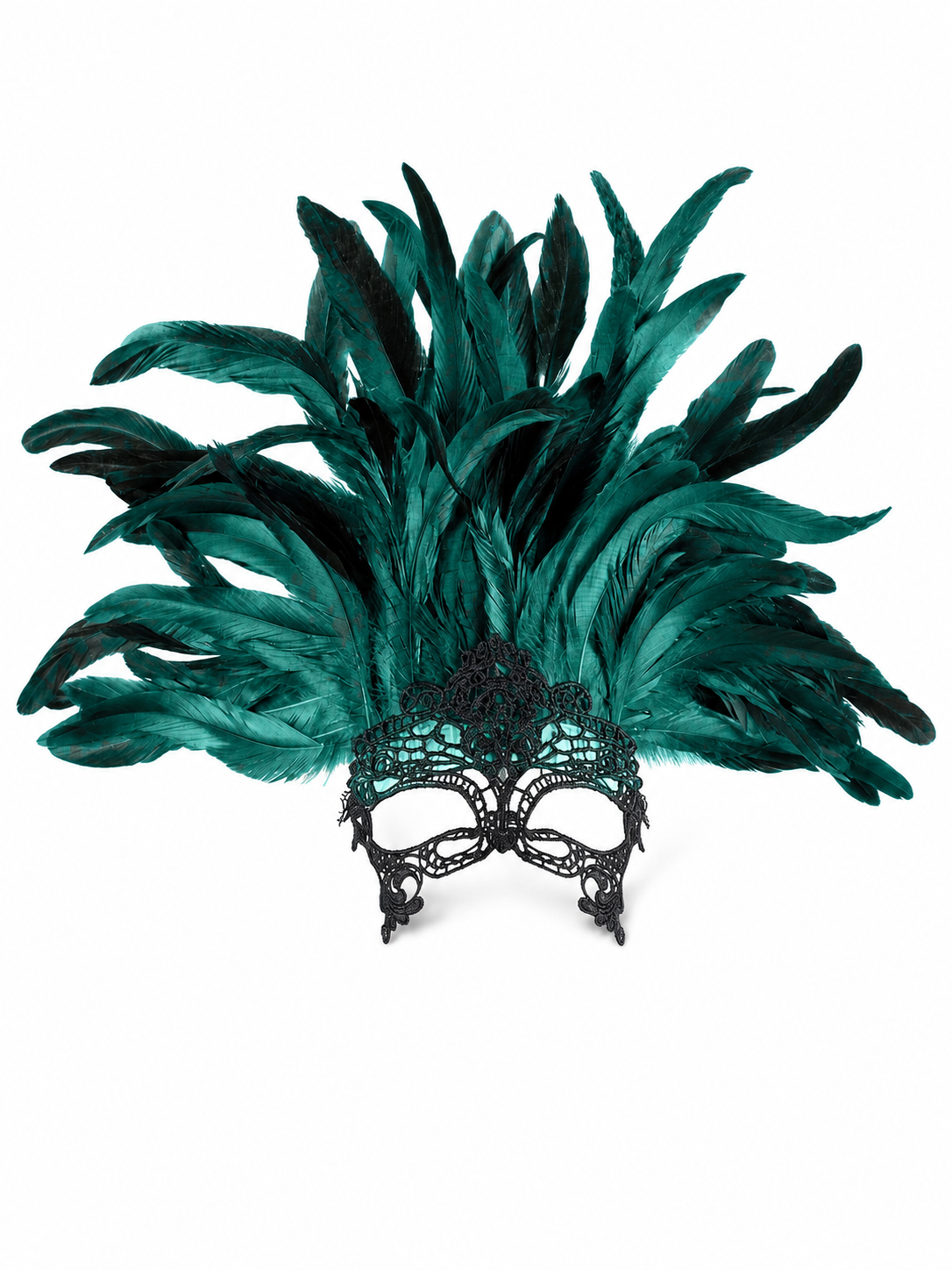 Carnival Feather and Mask Headpiece