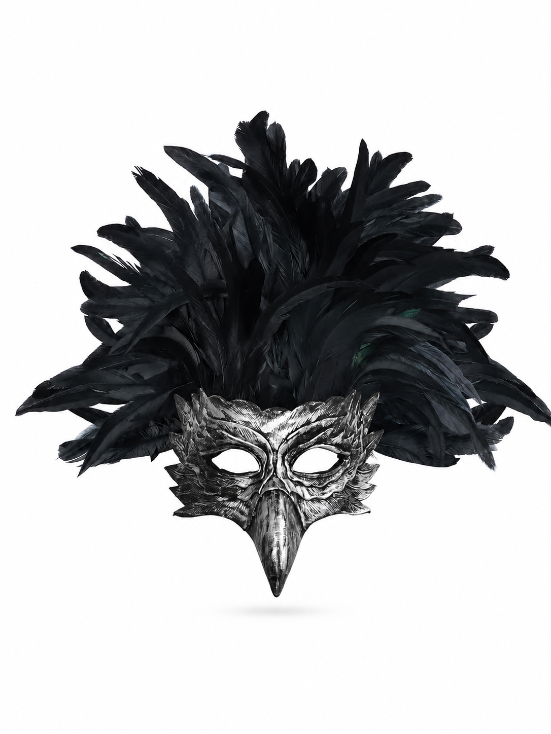 Carnival Eagle Mask with Black Feathers