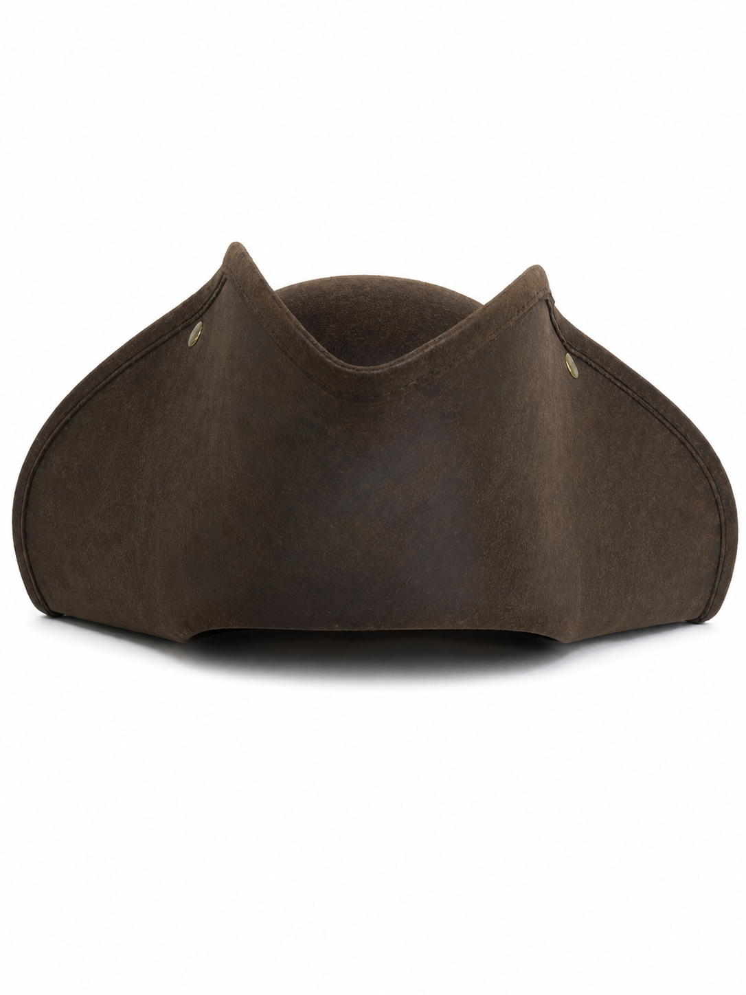 1pc Children's Dark Brown Tricorn Pirate Hat, Wide Curved Brim Costume Accessory for Pirate-Themed Dress-Up Parties and Role-Play