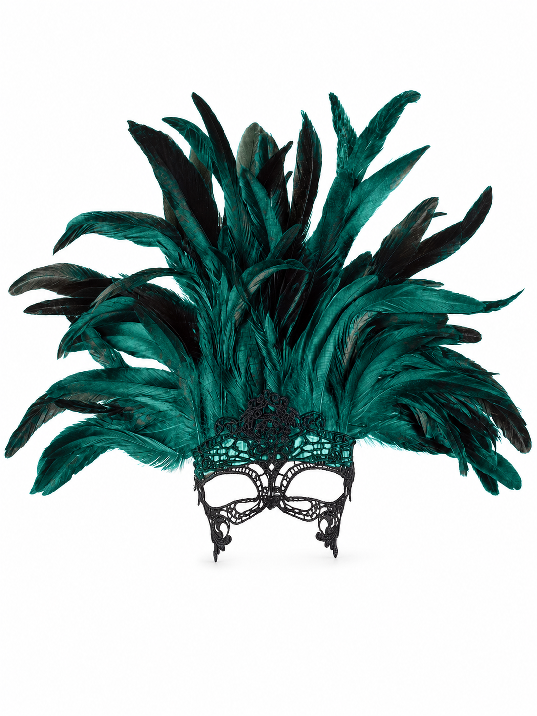 Carnival Feather and Mask Headpiece