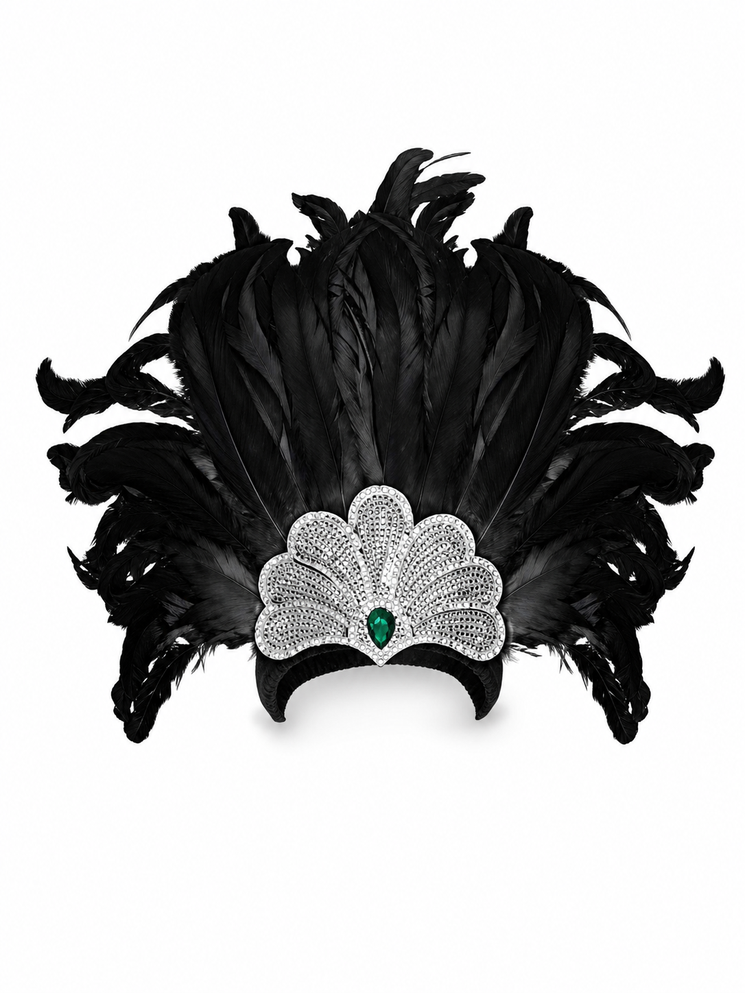 Feather and Bead Headpiece for Masquerade