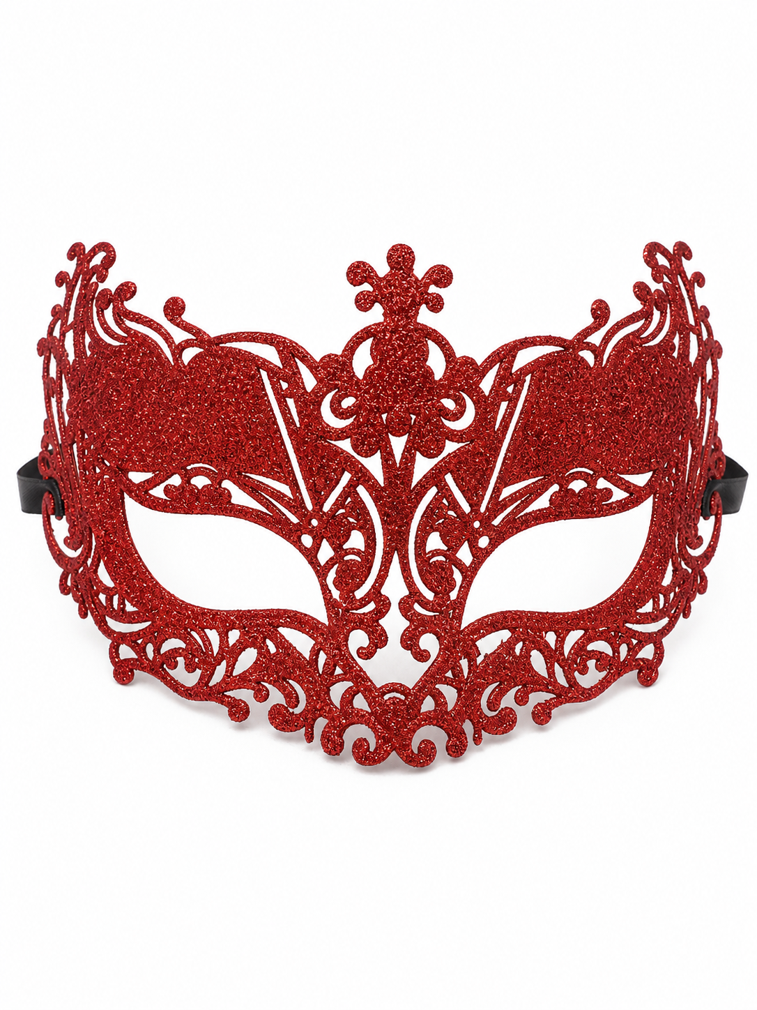 Red Glitter Masquerade Eye Mask